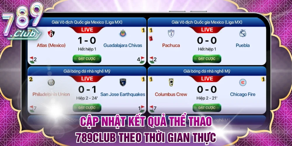 Cập nhật kết quả Thể Thao 789Club theo thời gian thực